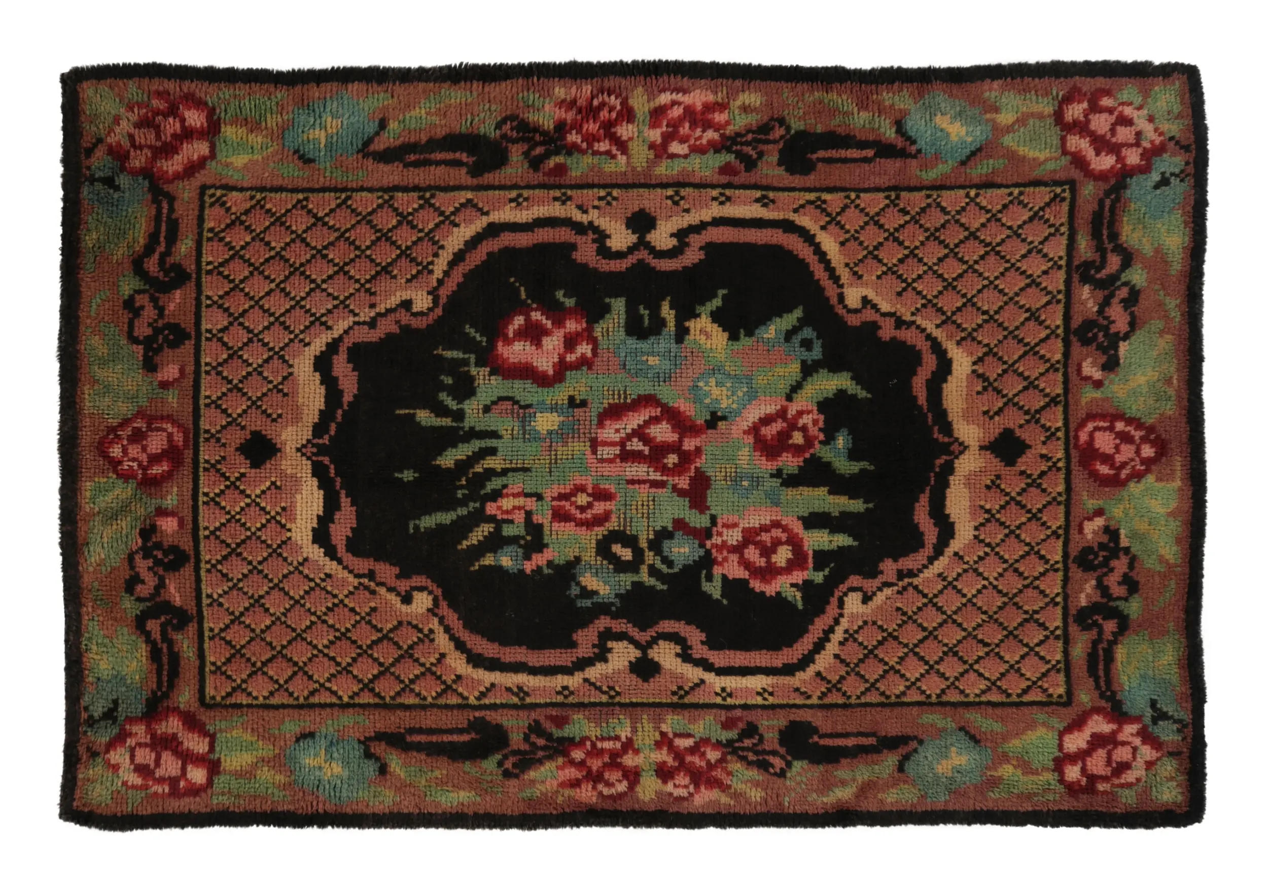 Vintage Tulu Floral Medallion Rug