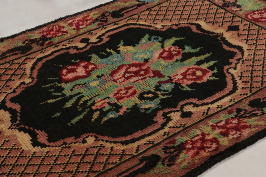 Vintage Tulu Floral Medallion Rug