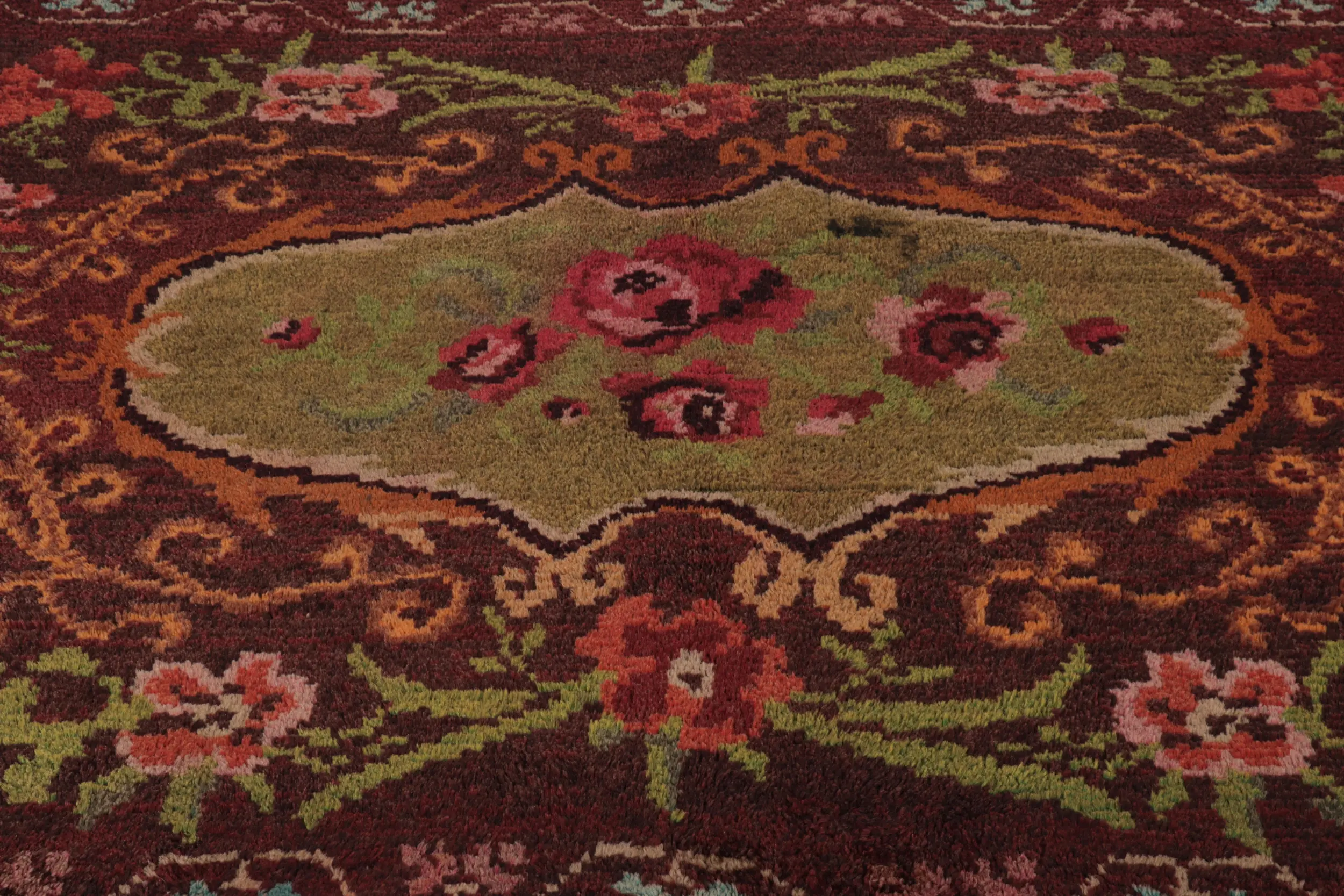 Vintage Tulu Floral Medallion Rug