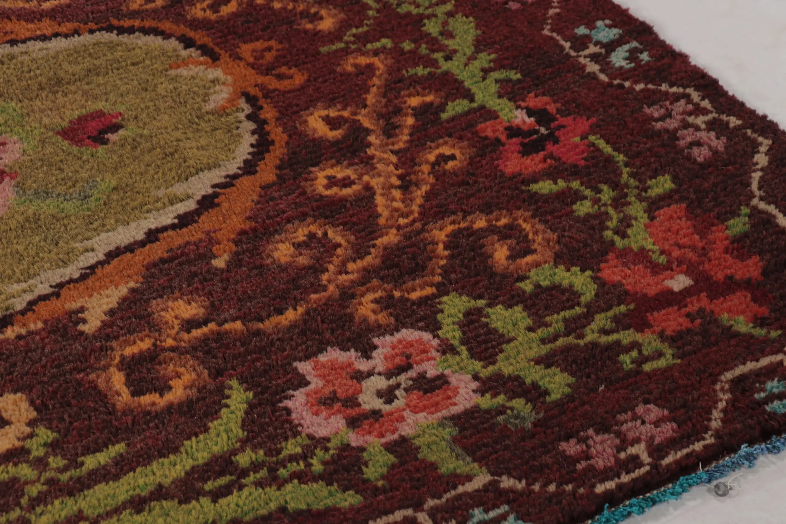Vintage Tulu Floral Medallion Rug
