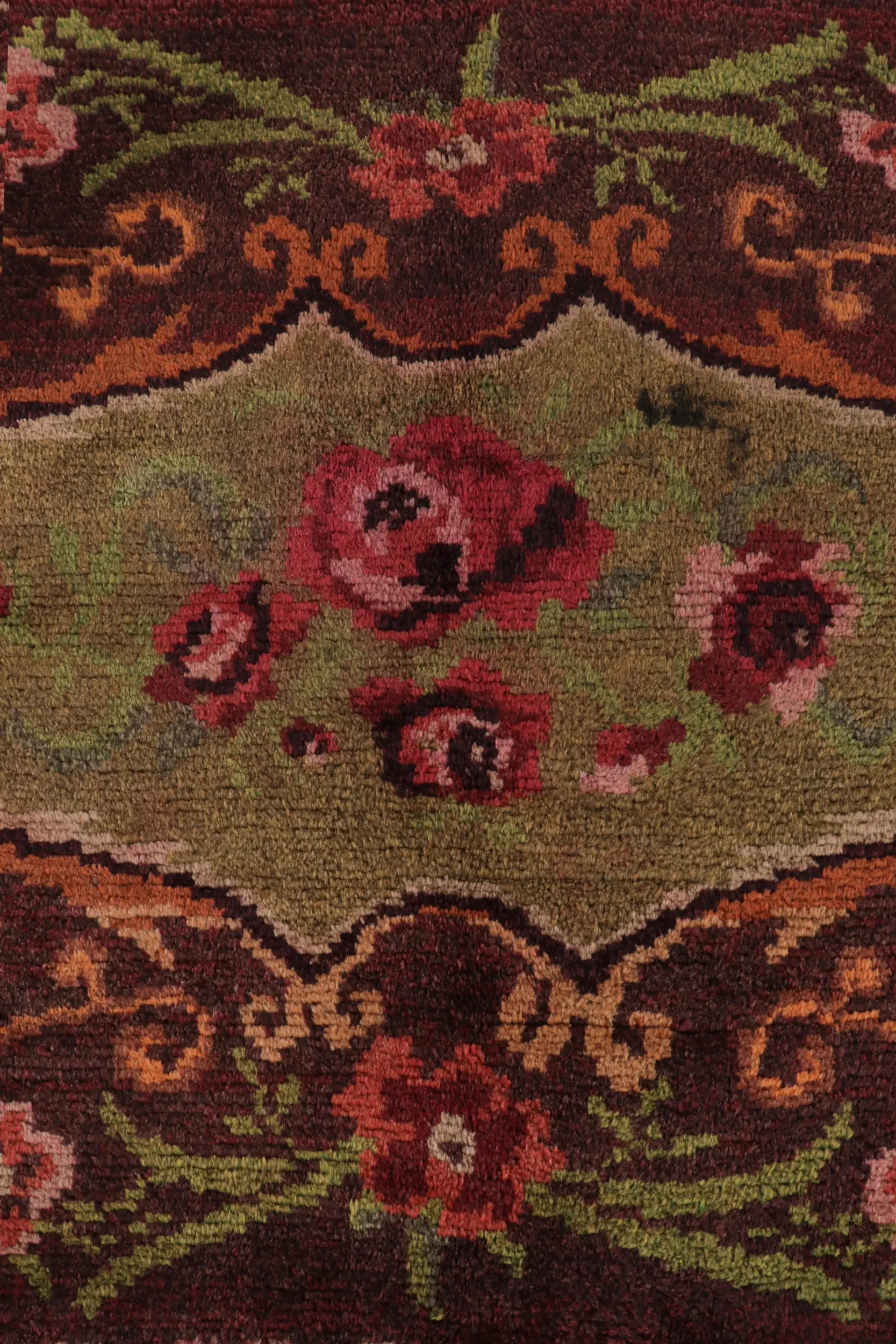 Vintage Tulu Floral Medallion Rug