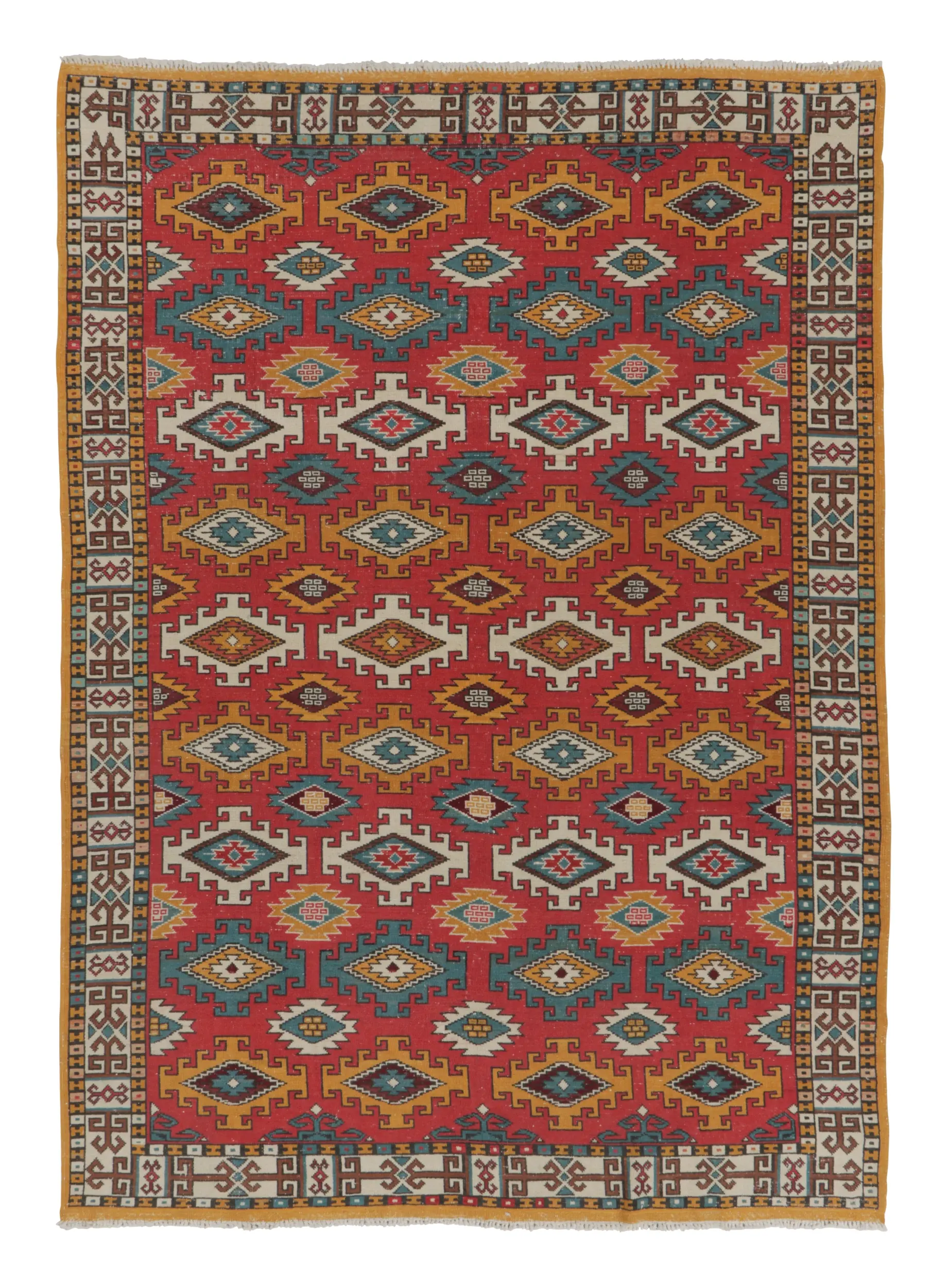 Vintage Turkish Oushak Rug