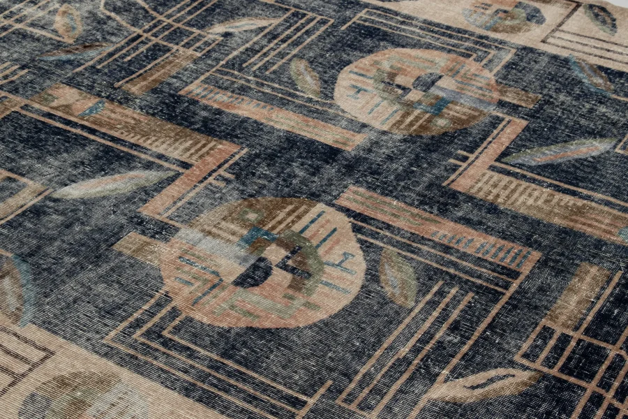 Vintage Zeki Müren Geometric Rug