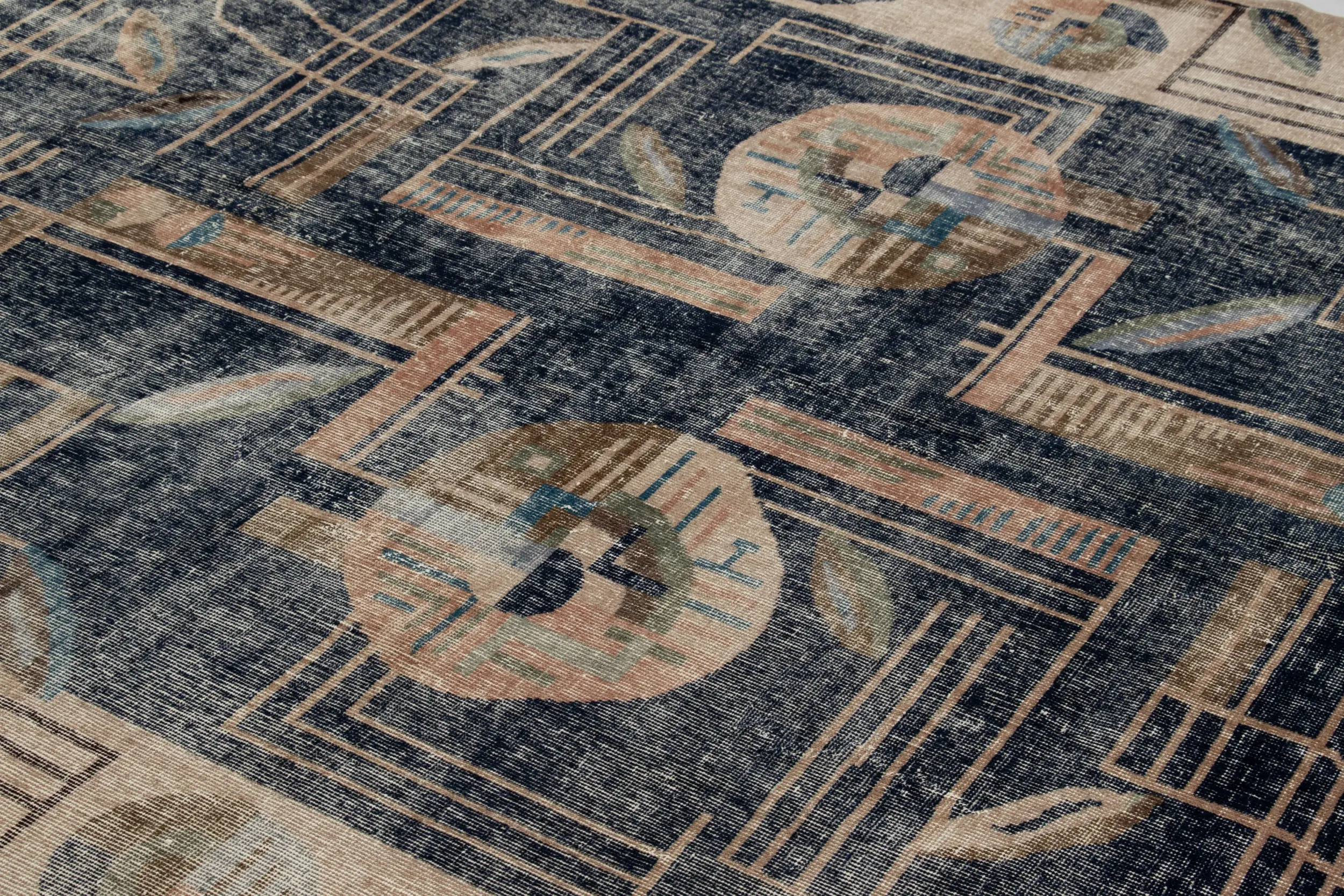 Vintage Zeki Müren Geometric Rug