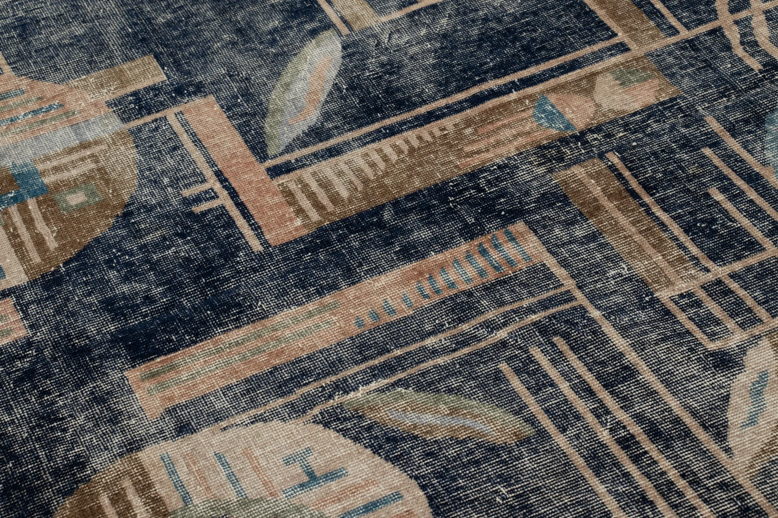 Vintage Zeki Müren Geometric Rug