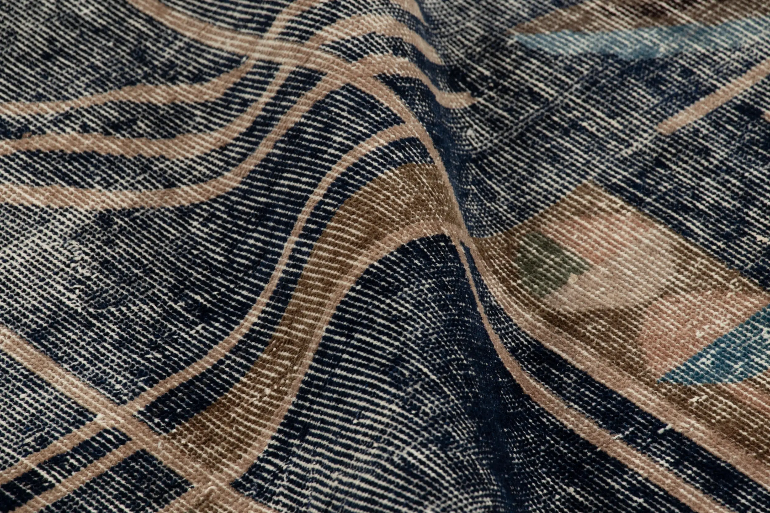 Vintage Zeki Müren Geometric Rug