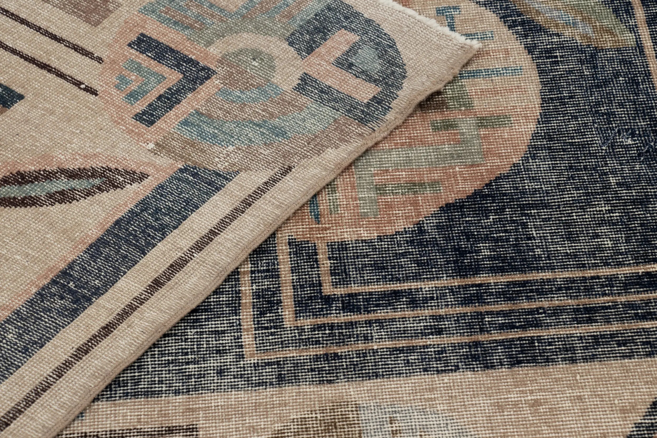 Vintage Zeki Müren Geometric Rug