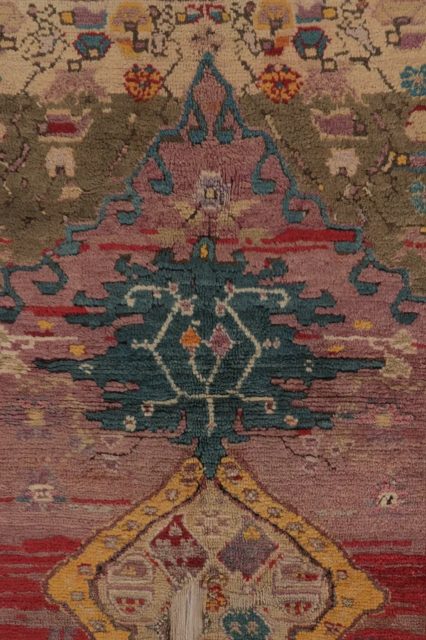 Antique Ghiordes Floral Rug