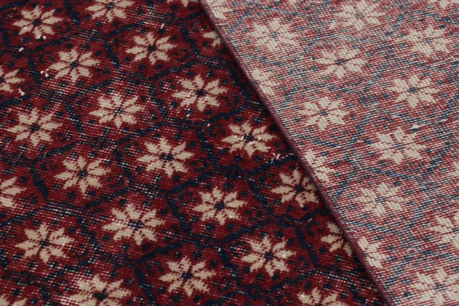 Vintage Turkish Distressed Rug