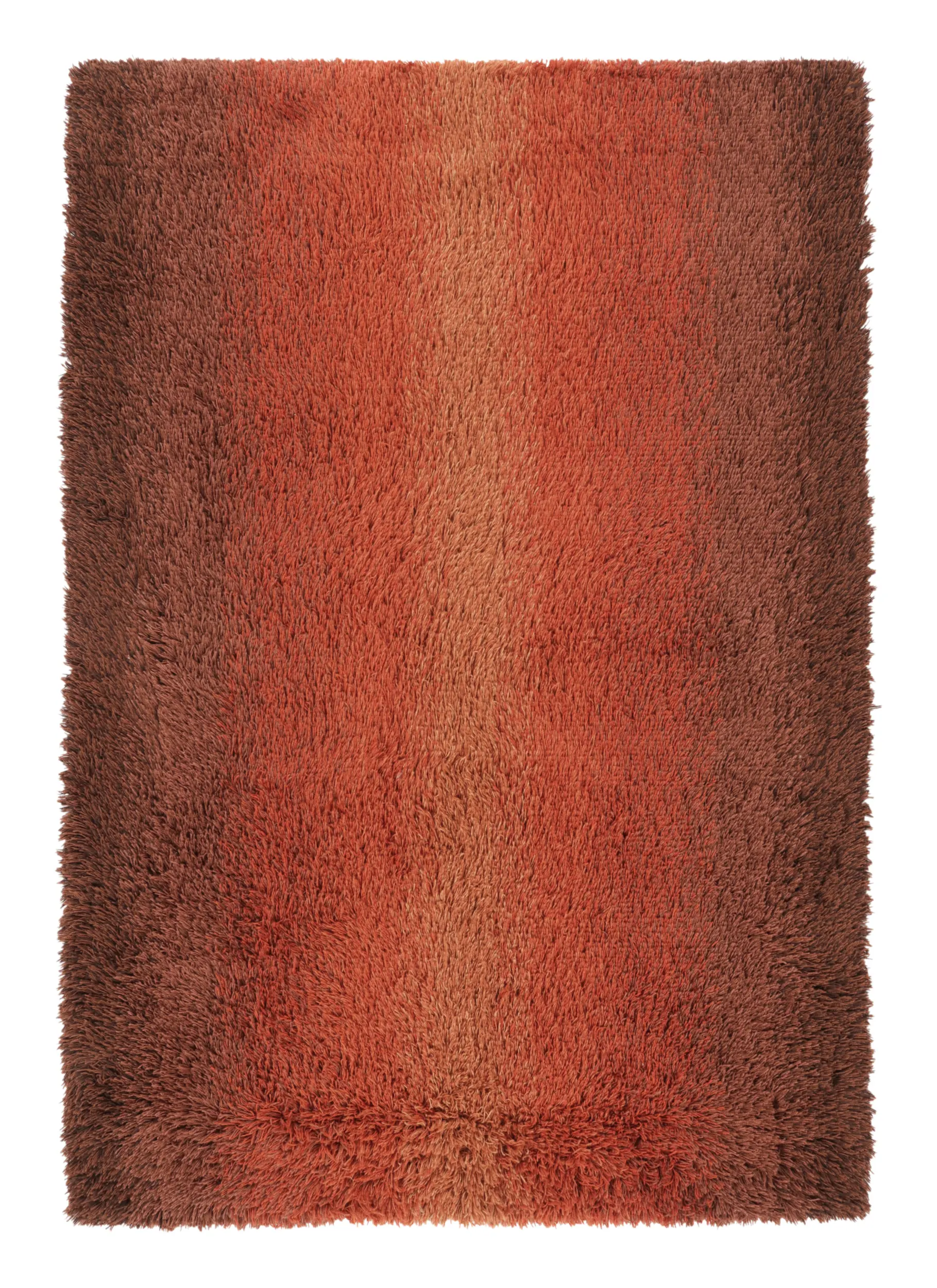 Vintage Swedish Rug in Solid/stripes, Mid-Century Scandinavian