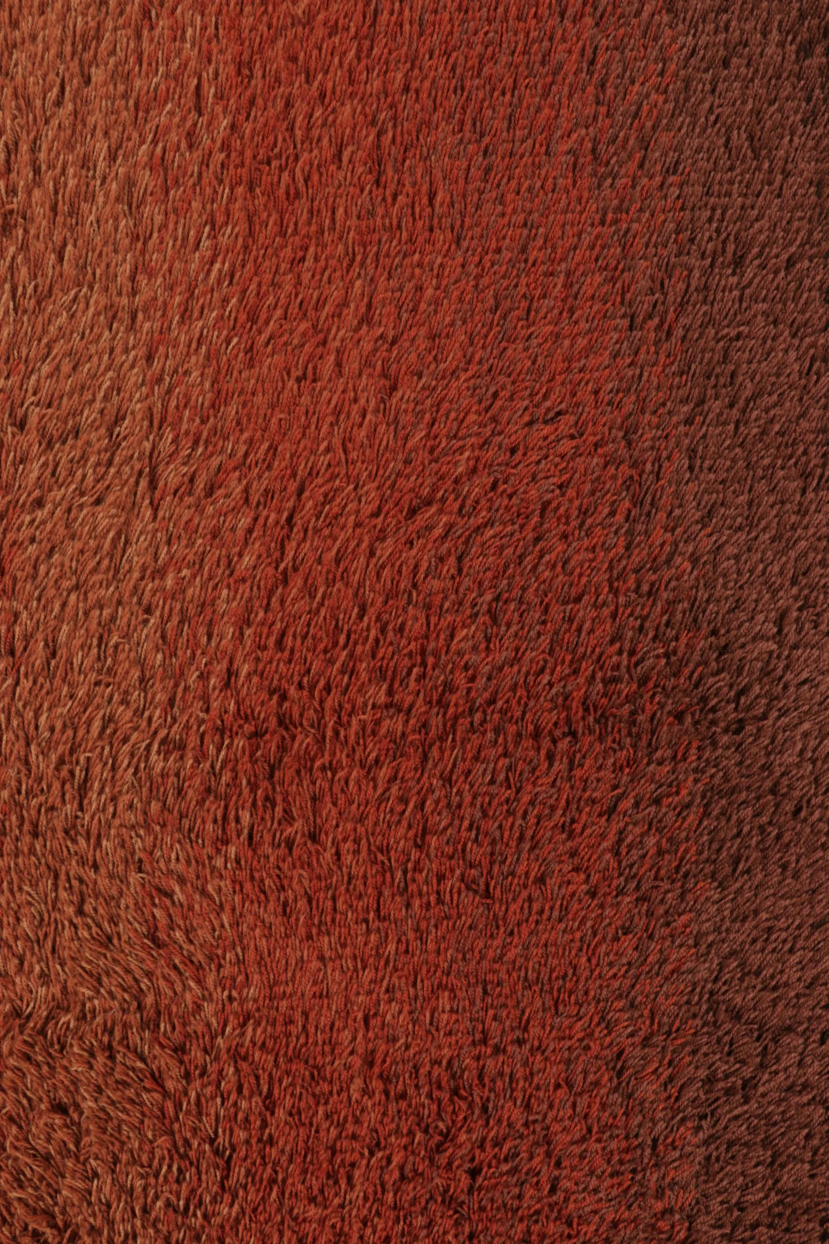 Vintage Swedish Rug in Solid/stripes, Mid-Century Scandinavian