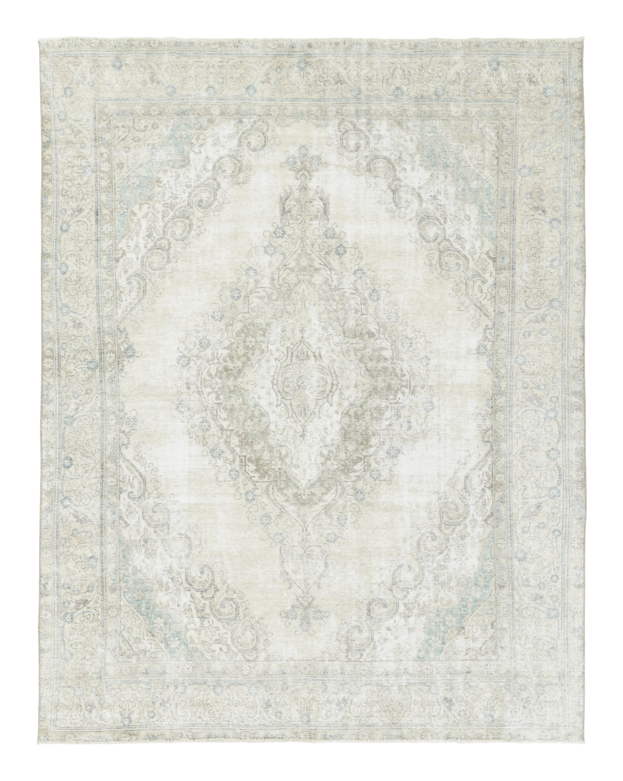 Vintage Persian Distressed Tabriz Rug