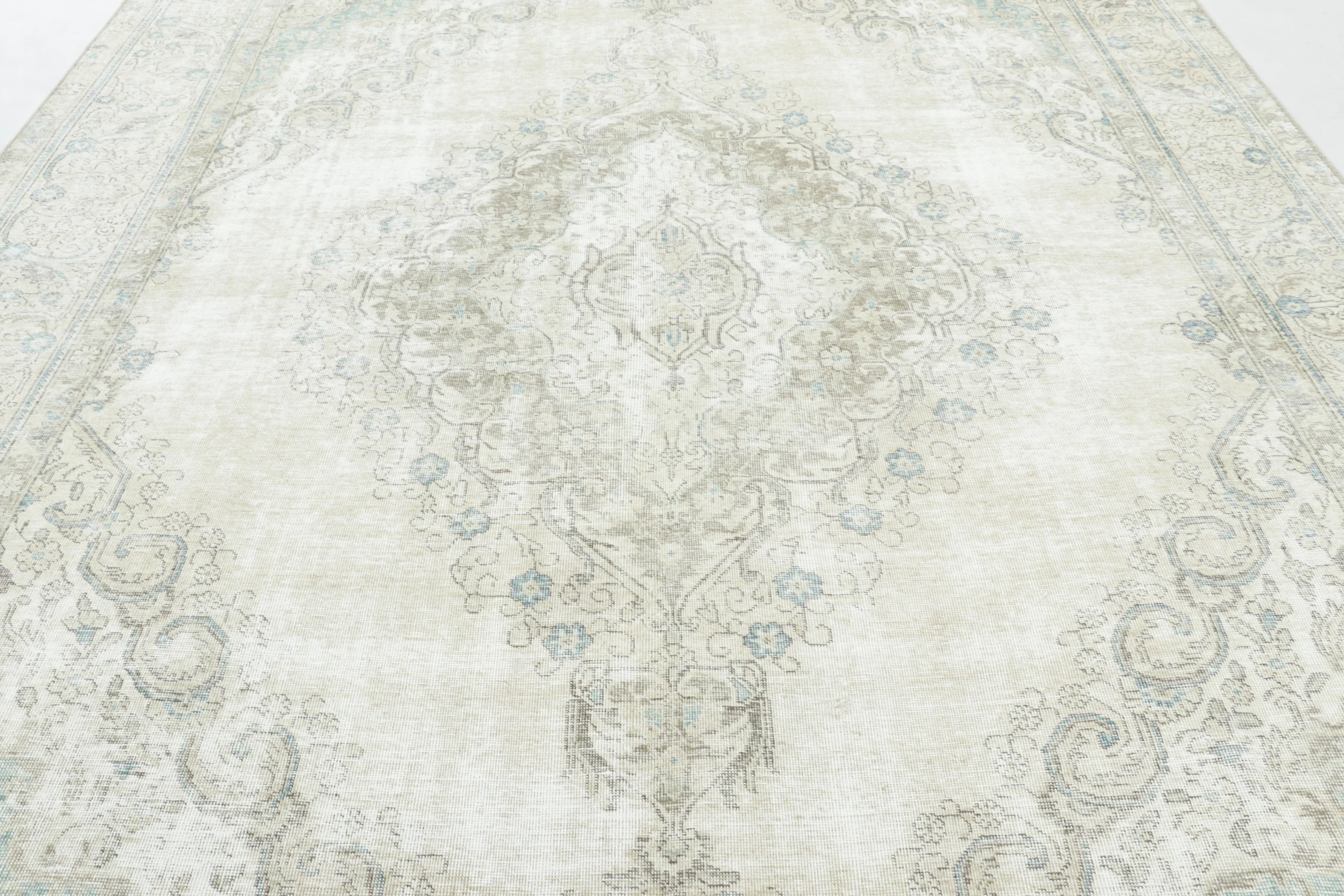 Vintage Persian Distressed Tabriz Rug