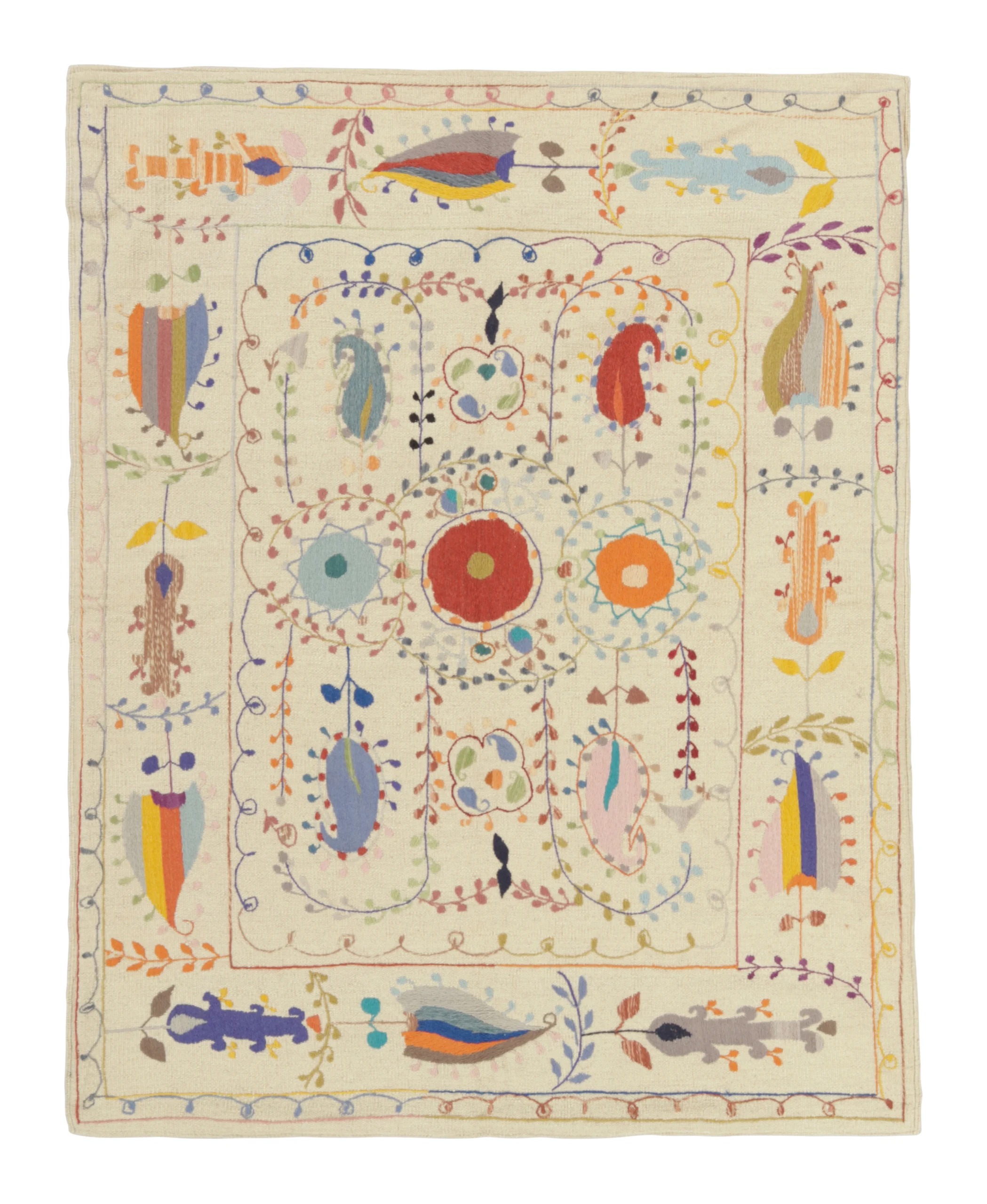 Modern Classic Suzani Kilim