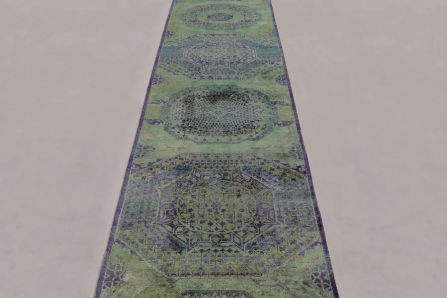 Alt Text: Modern Abstract Geometric Rug