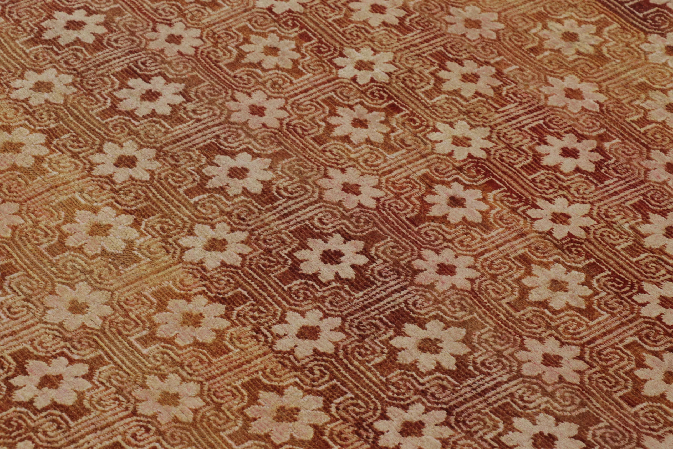 Modern Geometric Floral Runner Rug