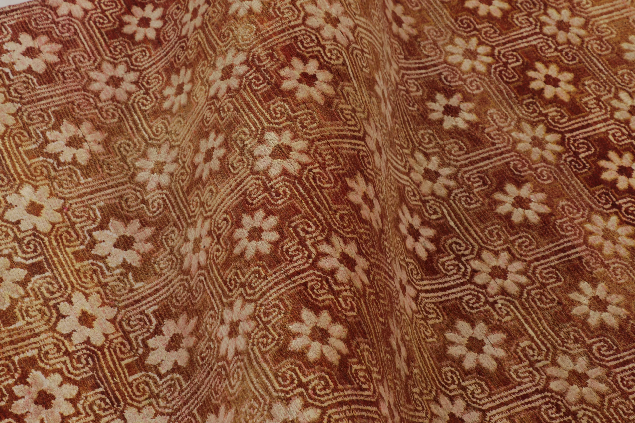 Modern Geometric Floral Runner Rug