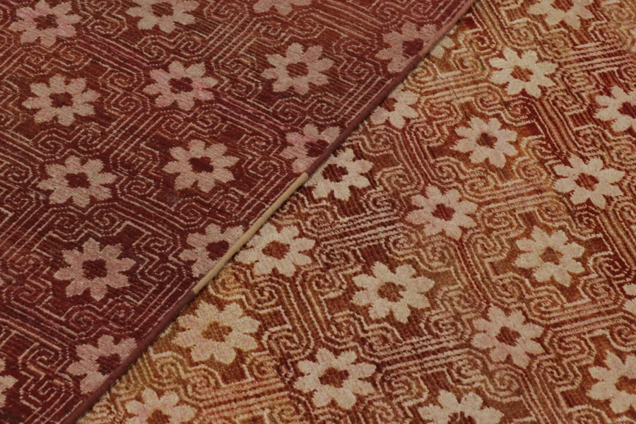 Modern Geometric Floral Runner Rug