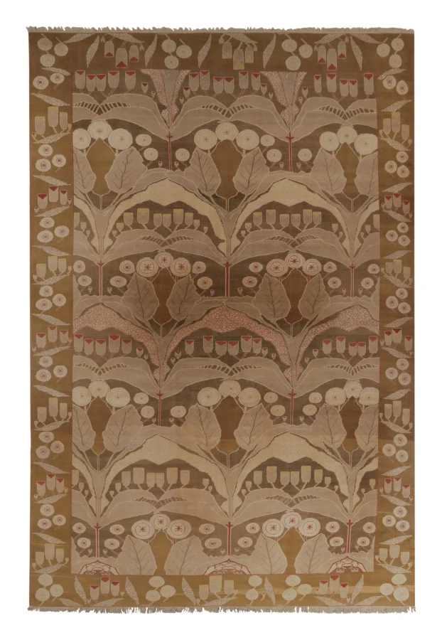 Fetcher House Vintage Arts & Crafts Palace Rug in Morris Lillies - Rug & Kilim