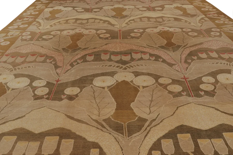 Hover image of Fetcher House Vintage Arts & Crafts Palace Rug in Morris Lillies - Rug & Kilim
