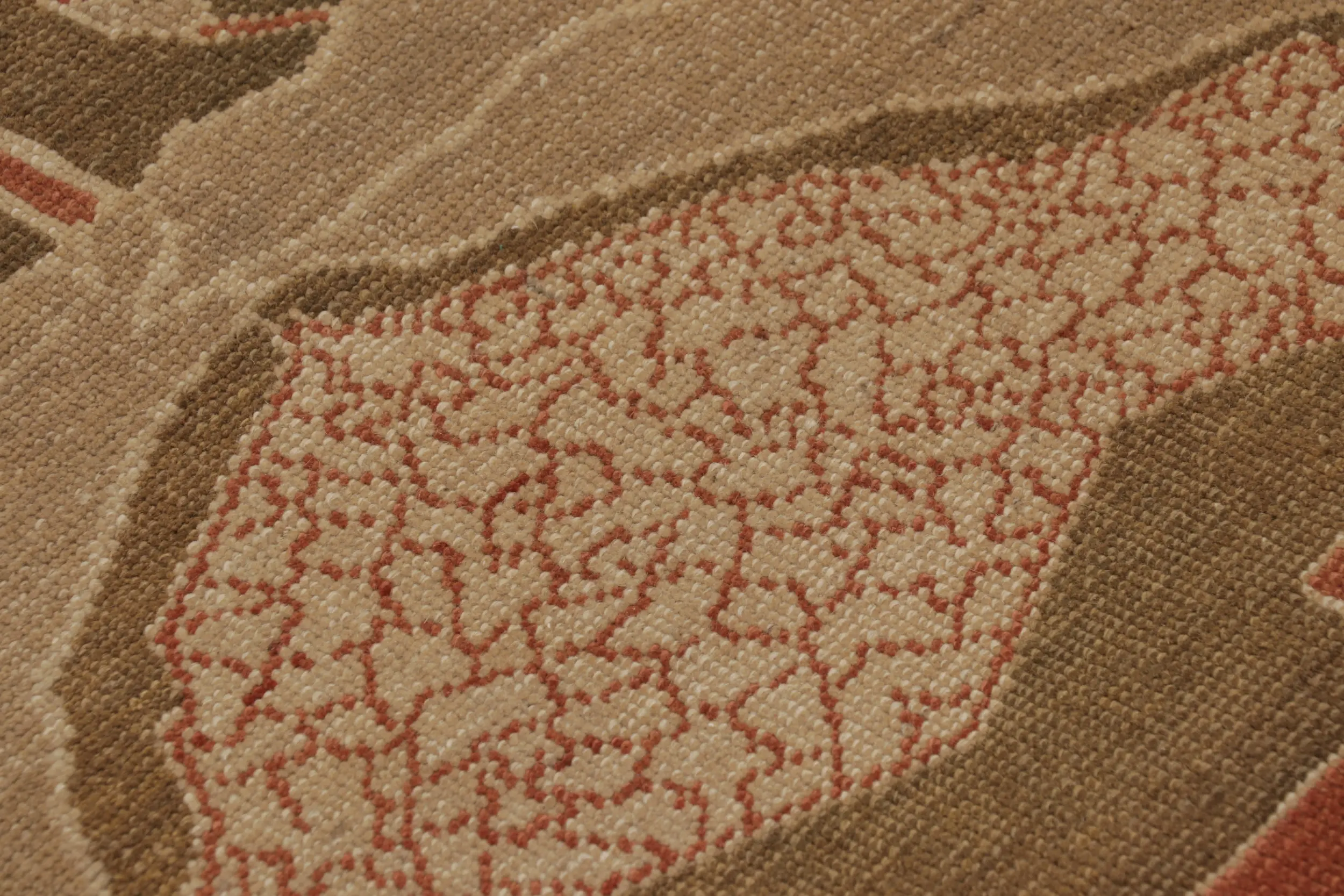 Oversized Vintage Arts & Crafts Rug in Morris Lilly Motifs