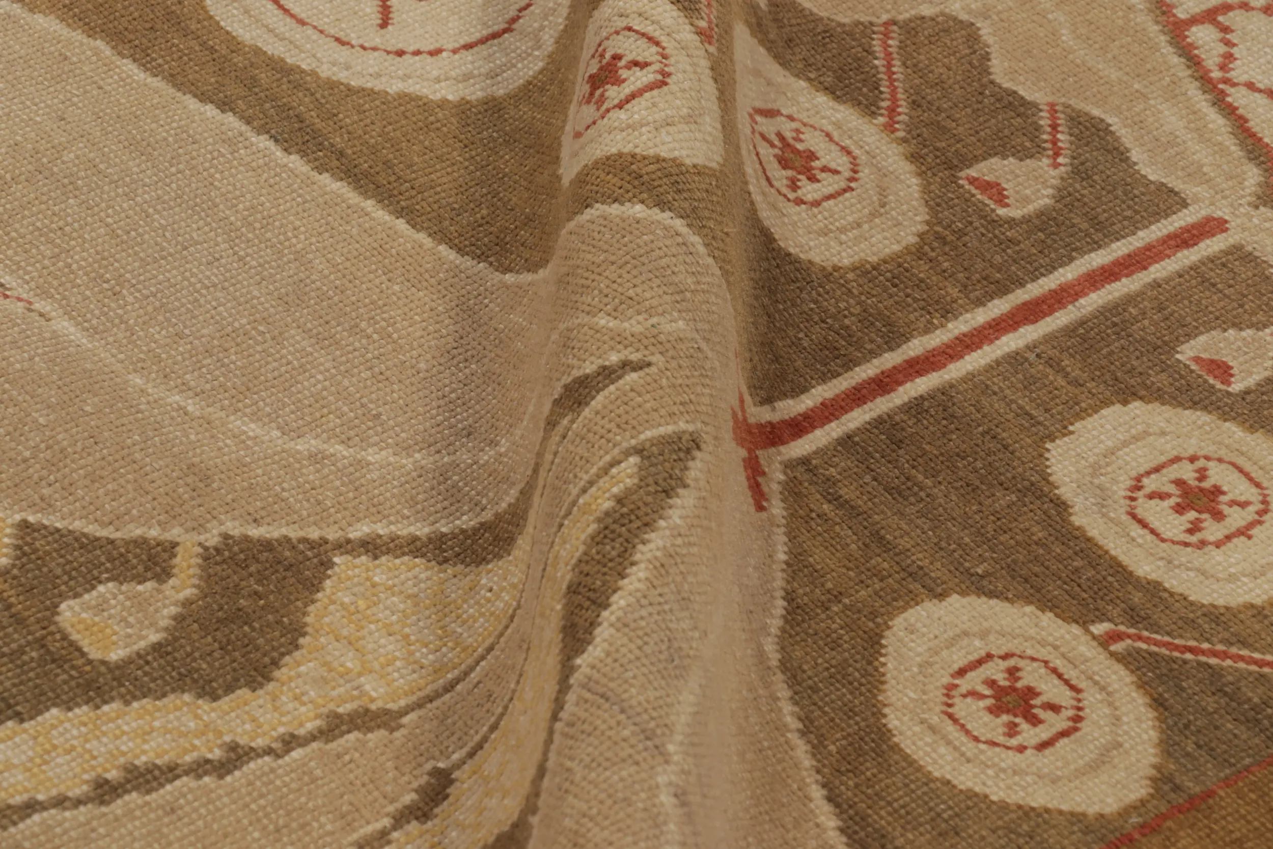 Oversized Vintage Arts & Crafts Rug in Morris Lilly Motifs