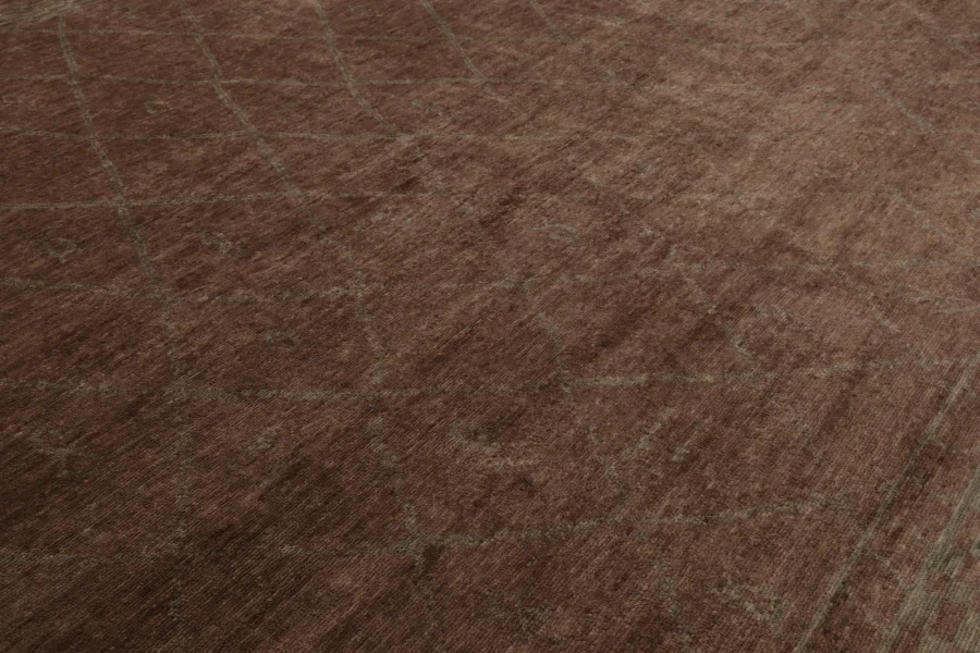 Modern Moroccan Tribal Square Rug