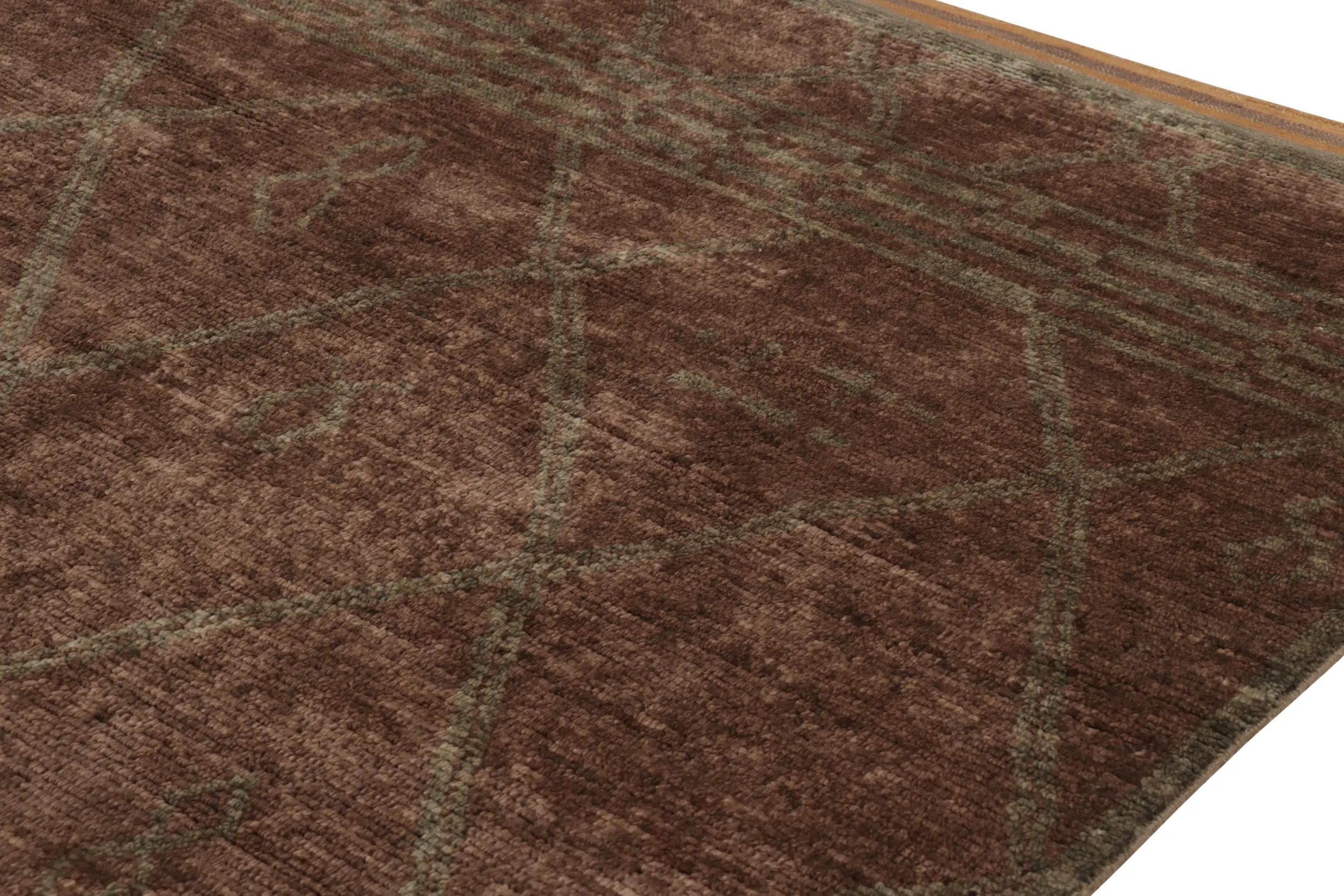 Modern Moroccan Tribal Square Rug