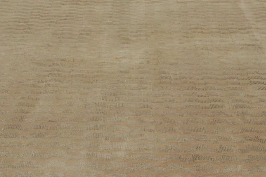 Art Deco Rug, Beige with Minimalist Geometric Patterns