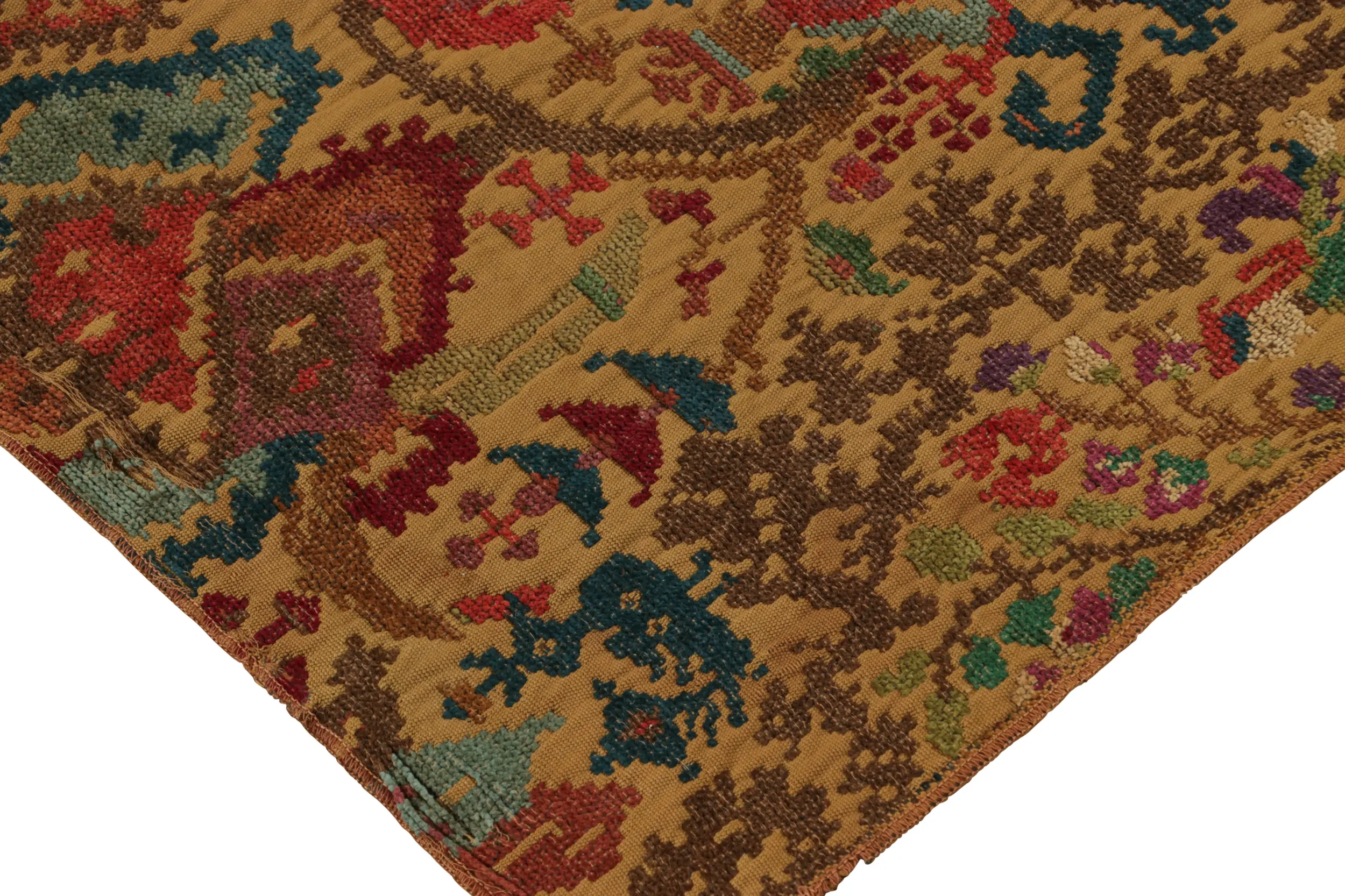 Vintage Scottish Textile Fragment, Horse Pictorials
