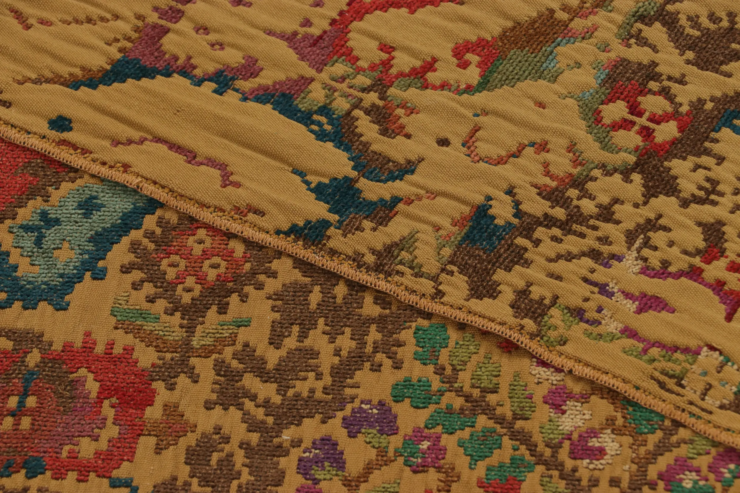 Vintage Scottish Textile Fragment, Horse Pictorials