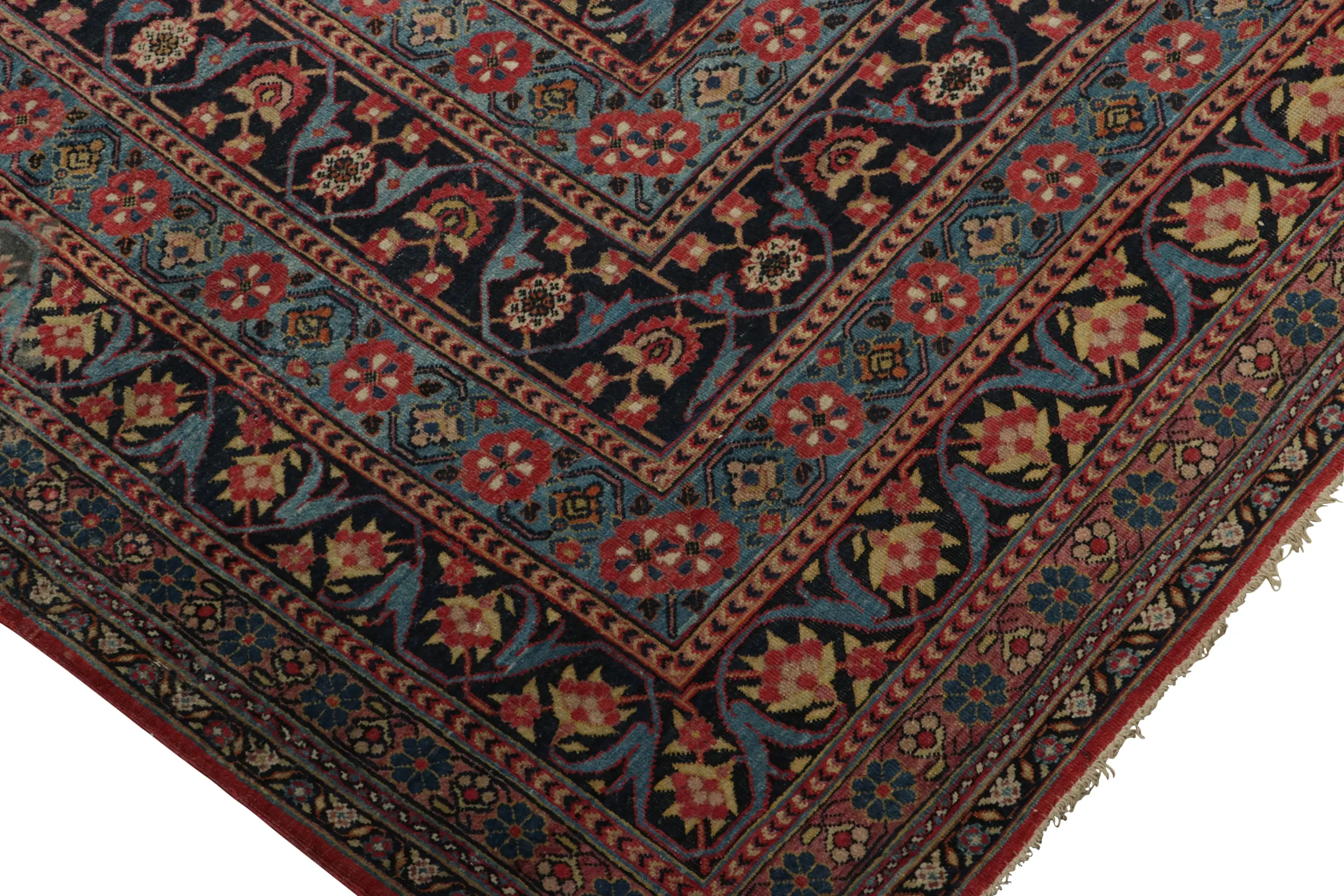 Oversized Antique Persian Floral Rug