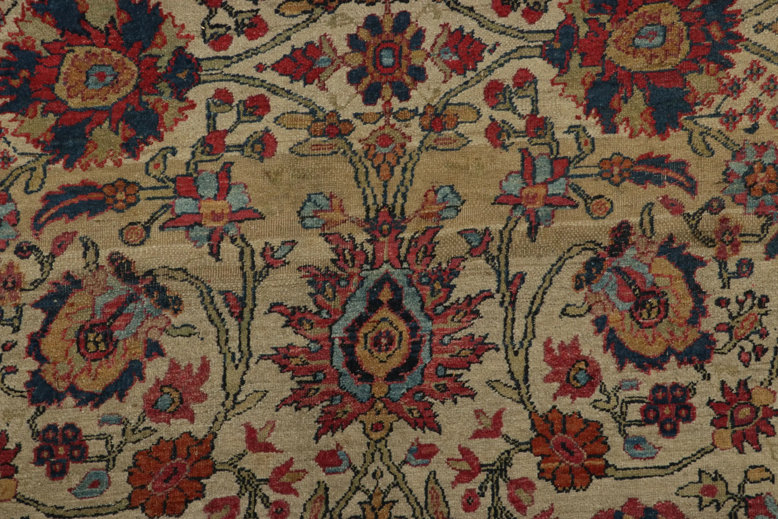 Oversized Antique Persian Floral Rug