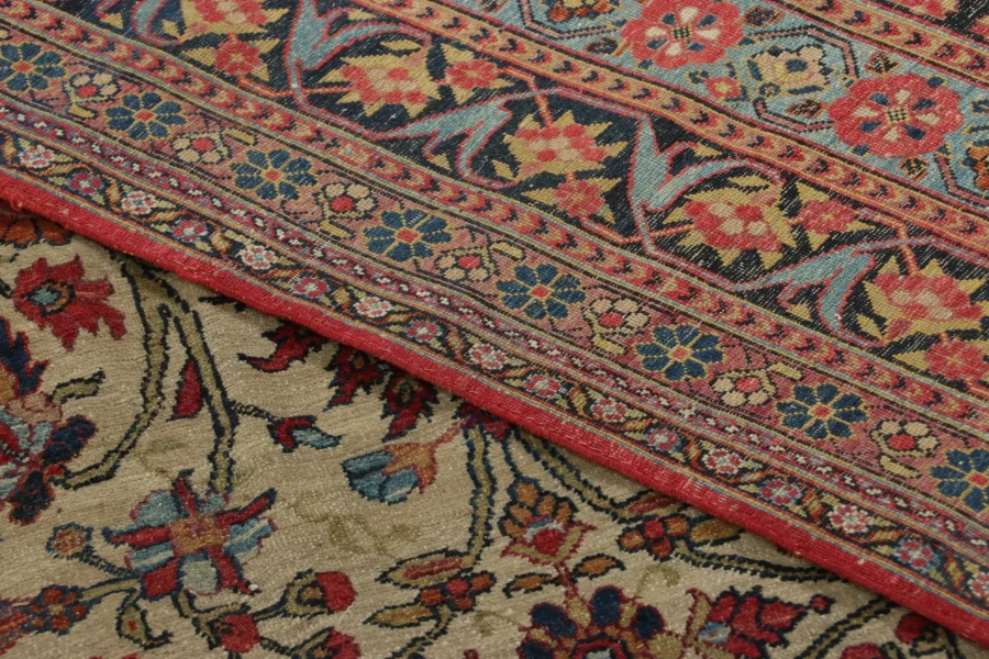 Oversized Antique Persian Floral Rug