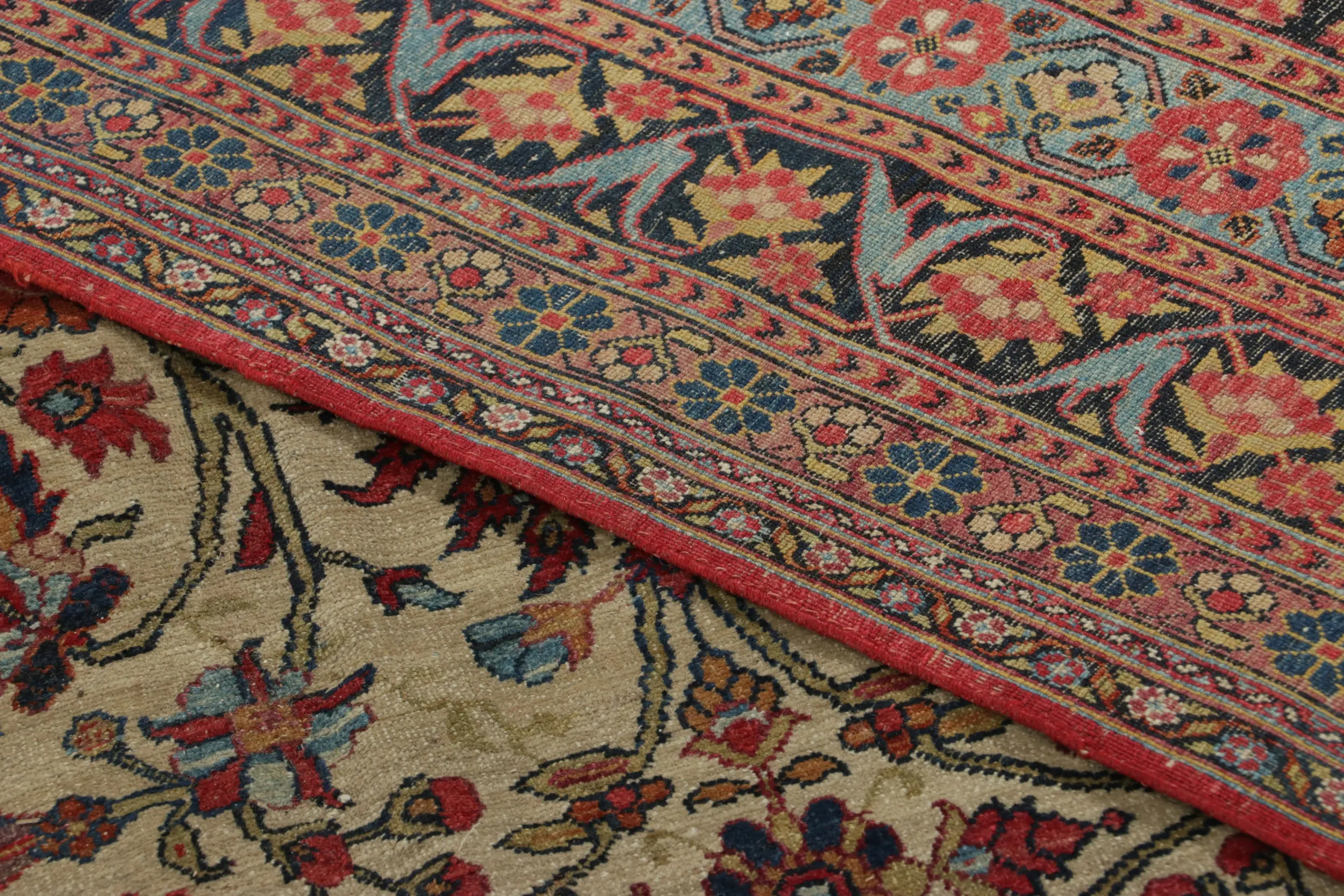 Oversized Antique Persian Floral Rug