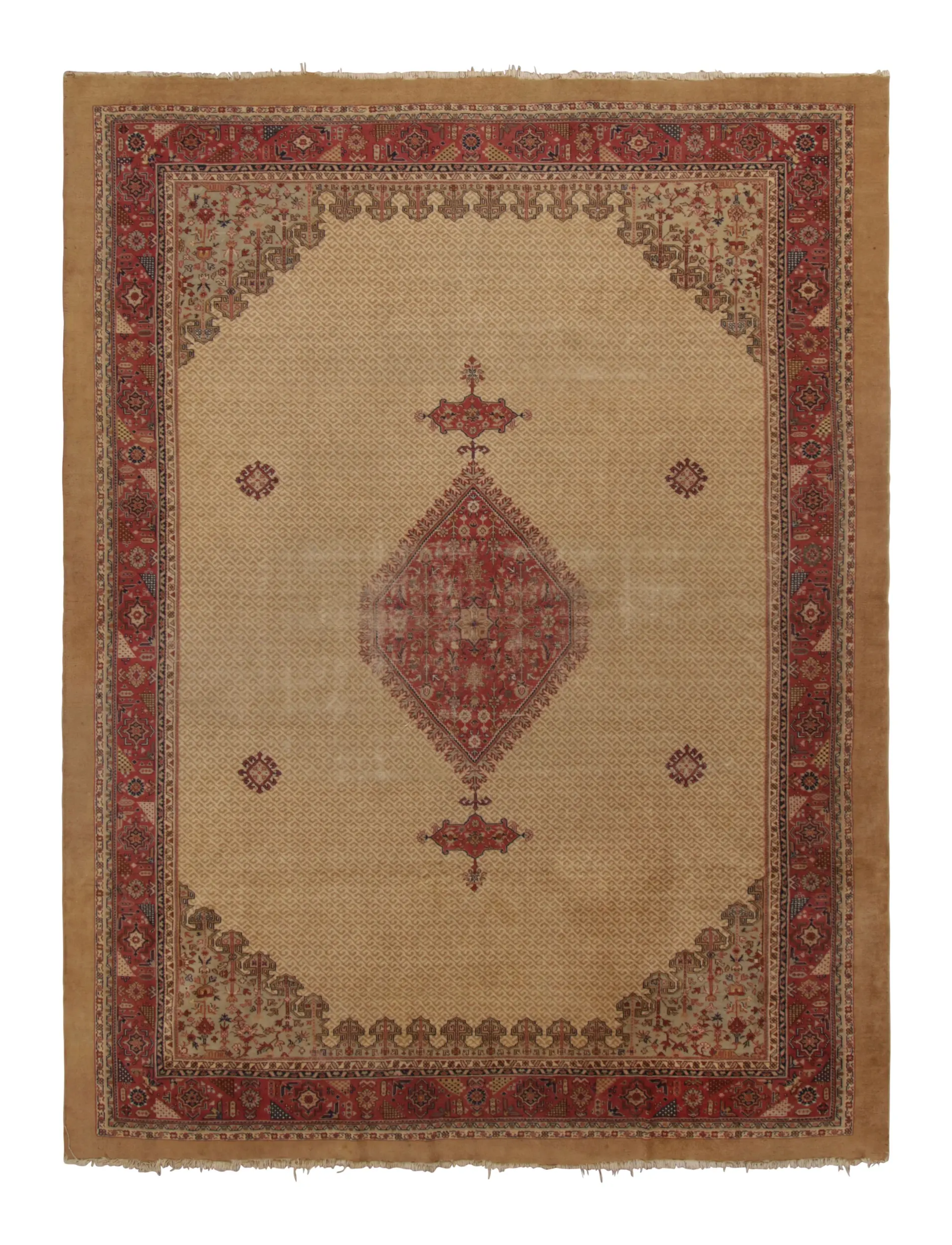 Antique Persian Serapi Medallion Rug