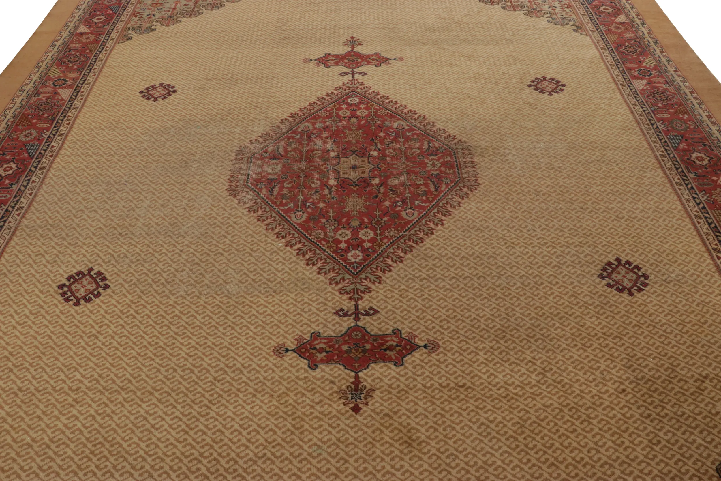Antique Persian Serapi Medallion Rug