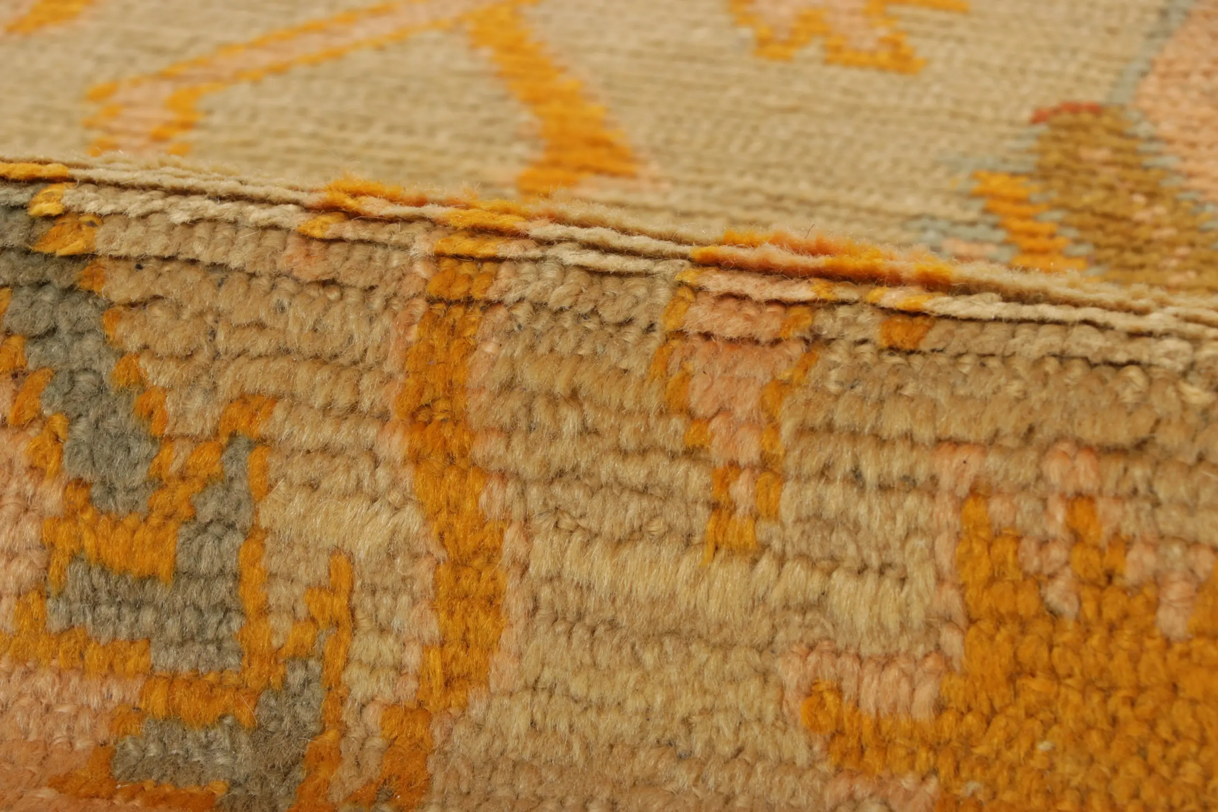 Rare Antique Oushak Floral Rug