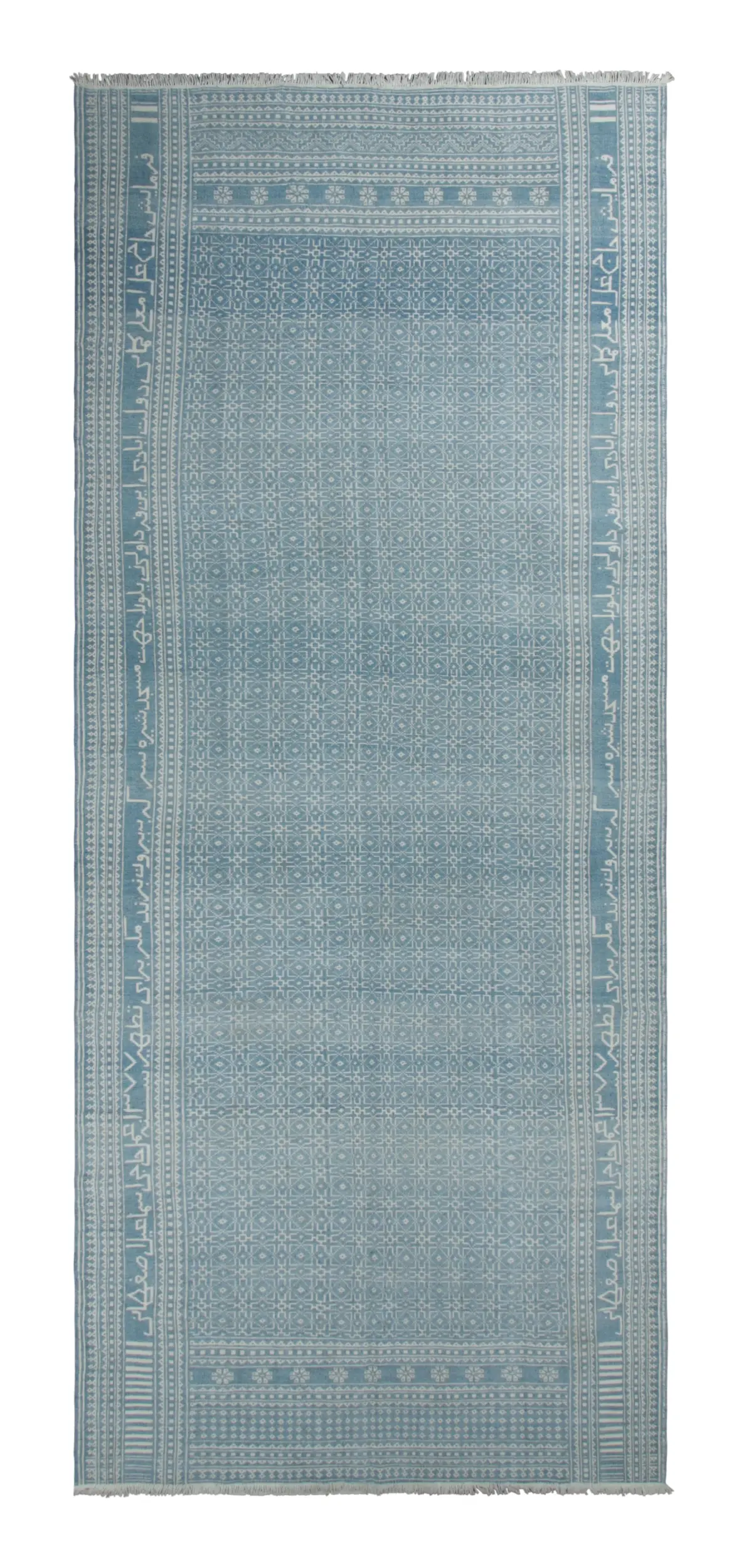 Vintage Persian Mazandaran Geometric Runner Kilim