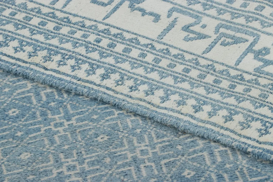 Vintage Persian Mazandaran Geometric Runner Kilim