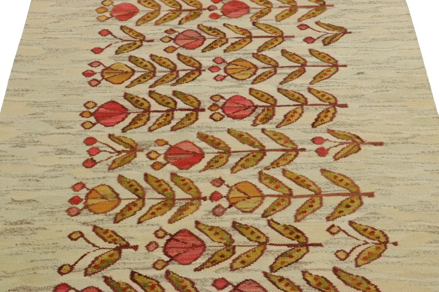 Vintage Egyptian Kilim Rug, Florals