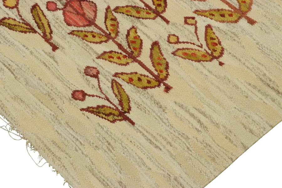 Vintage Egyptian Kilim Rug, Florals