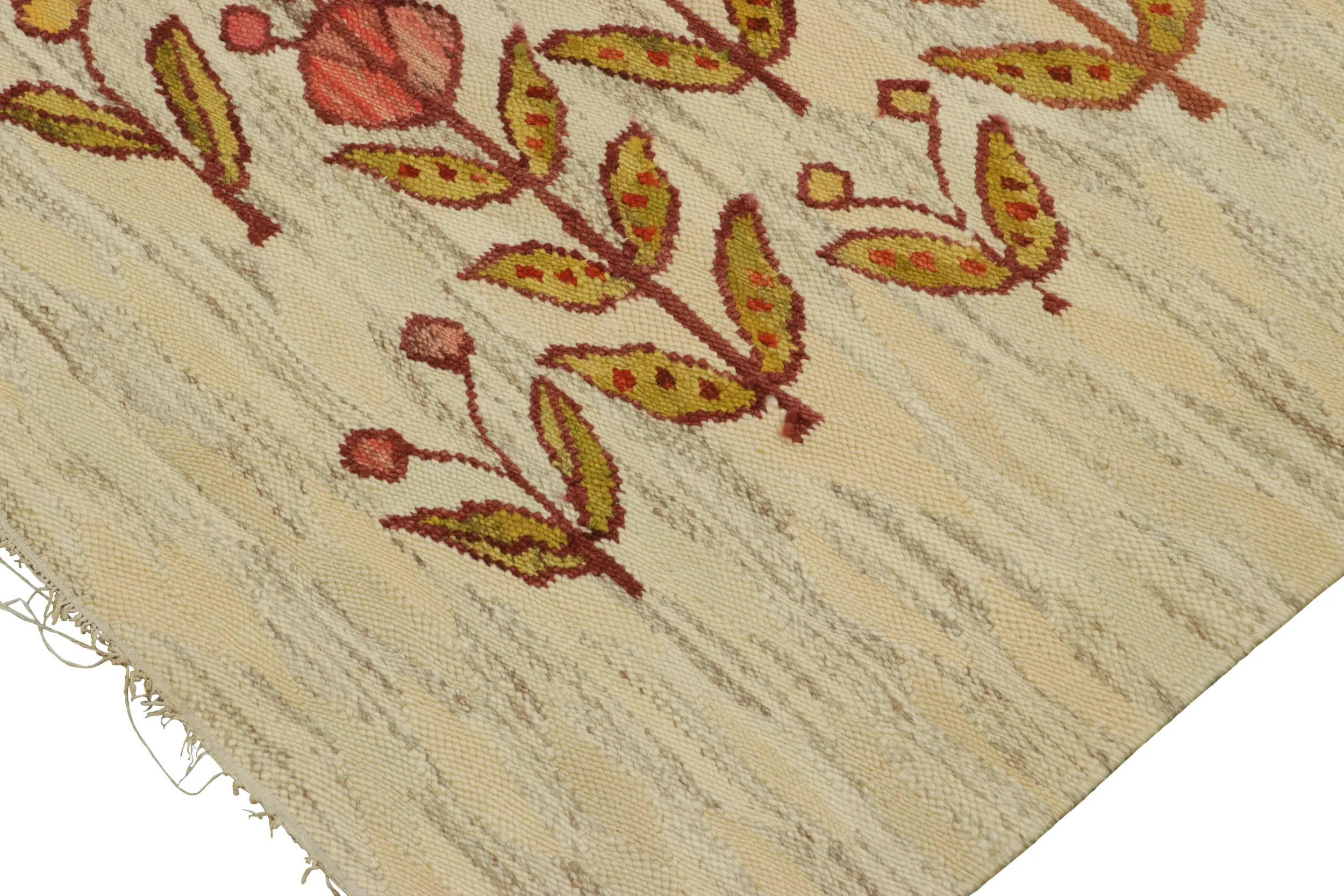 Vintage Egyptian Kilim Rug, Florals