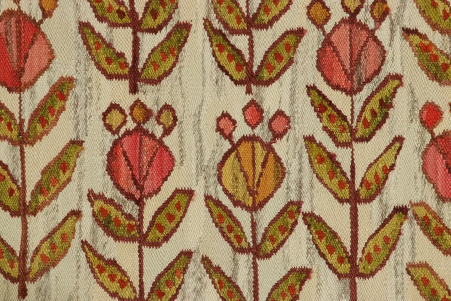 Vintage Egyptian Kilim Rug, Florals