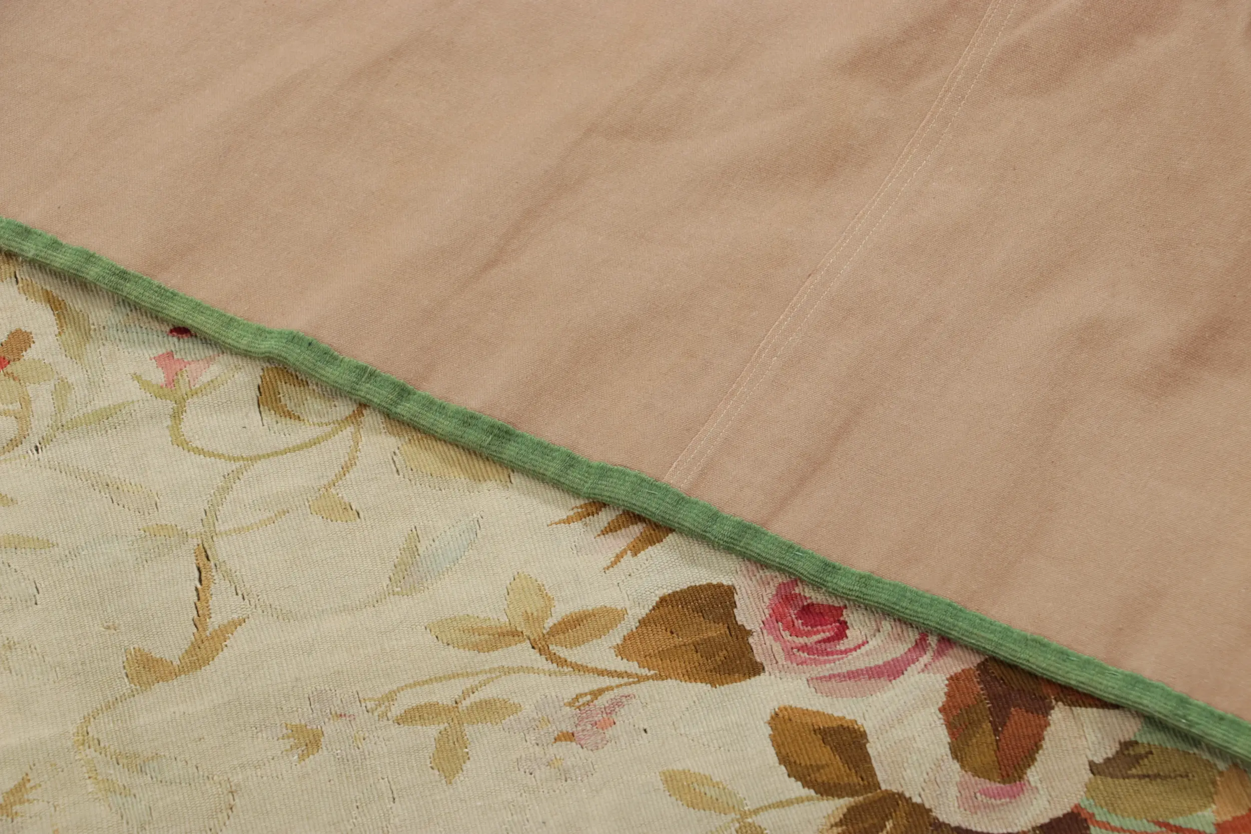 Antique Aubusson Floral Rug