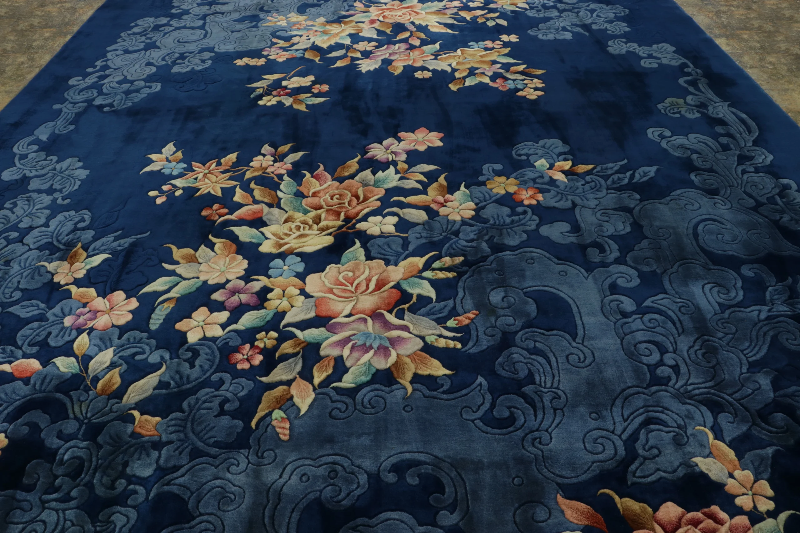 Antique Chinese Art Deco Rug