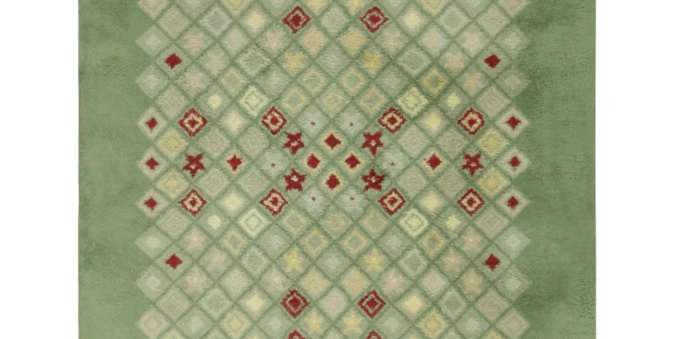 French Art Deco Geometric Runner Rug