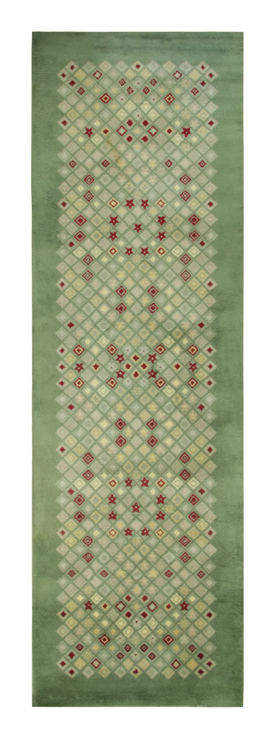 French Art Deco Geometric Runner Rug
