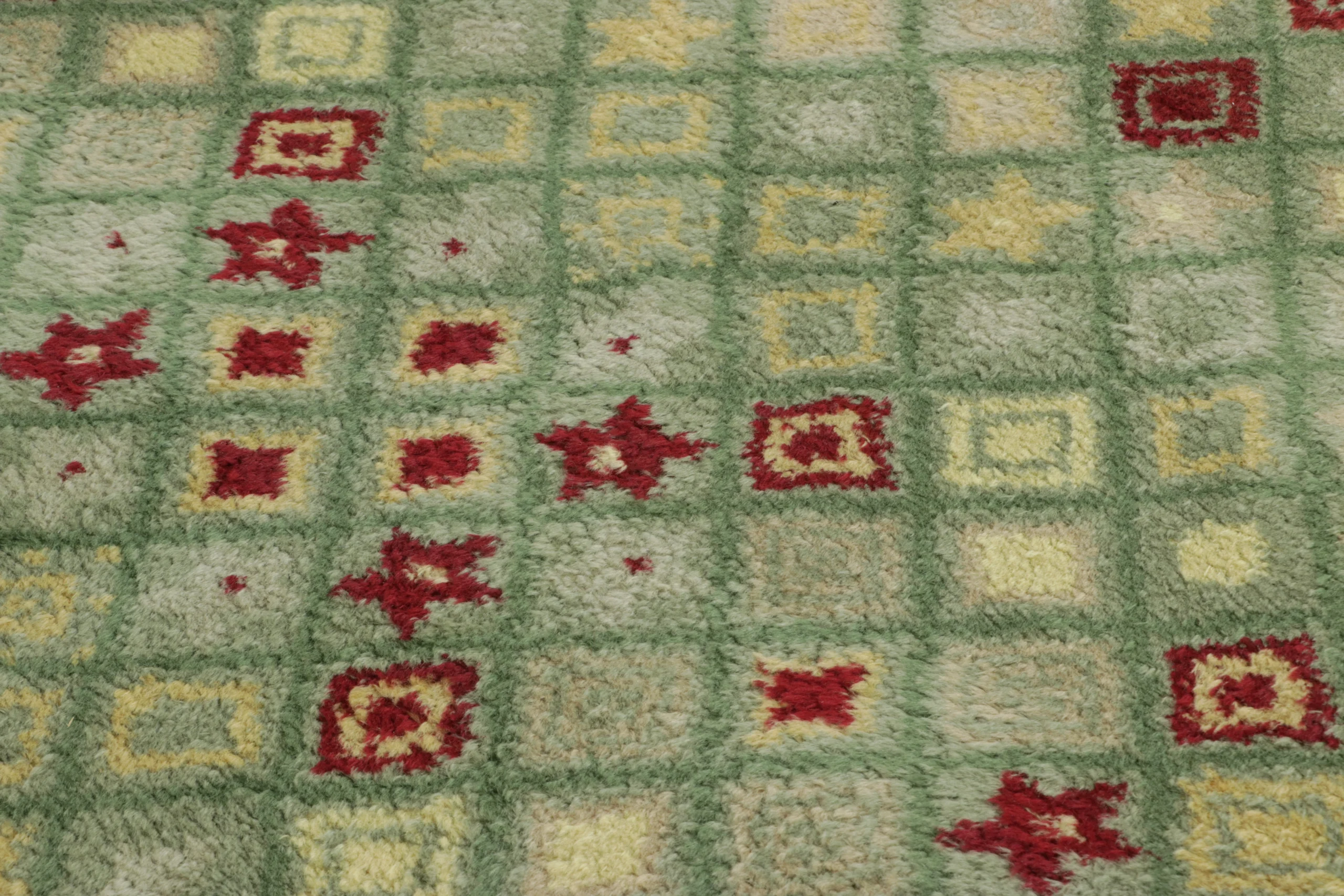 French Art Deco Geometric Runner Rug