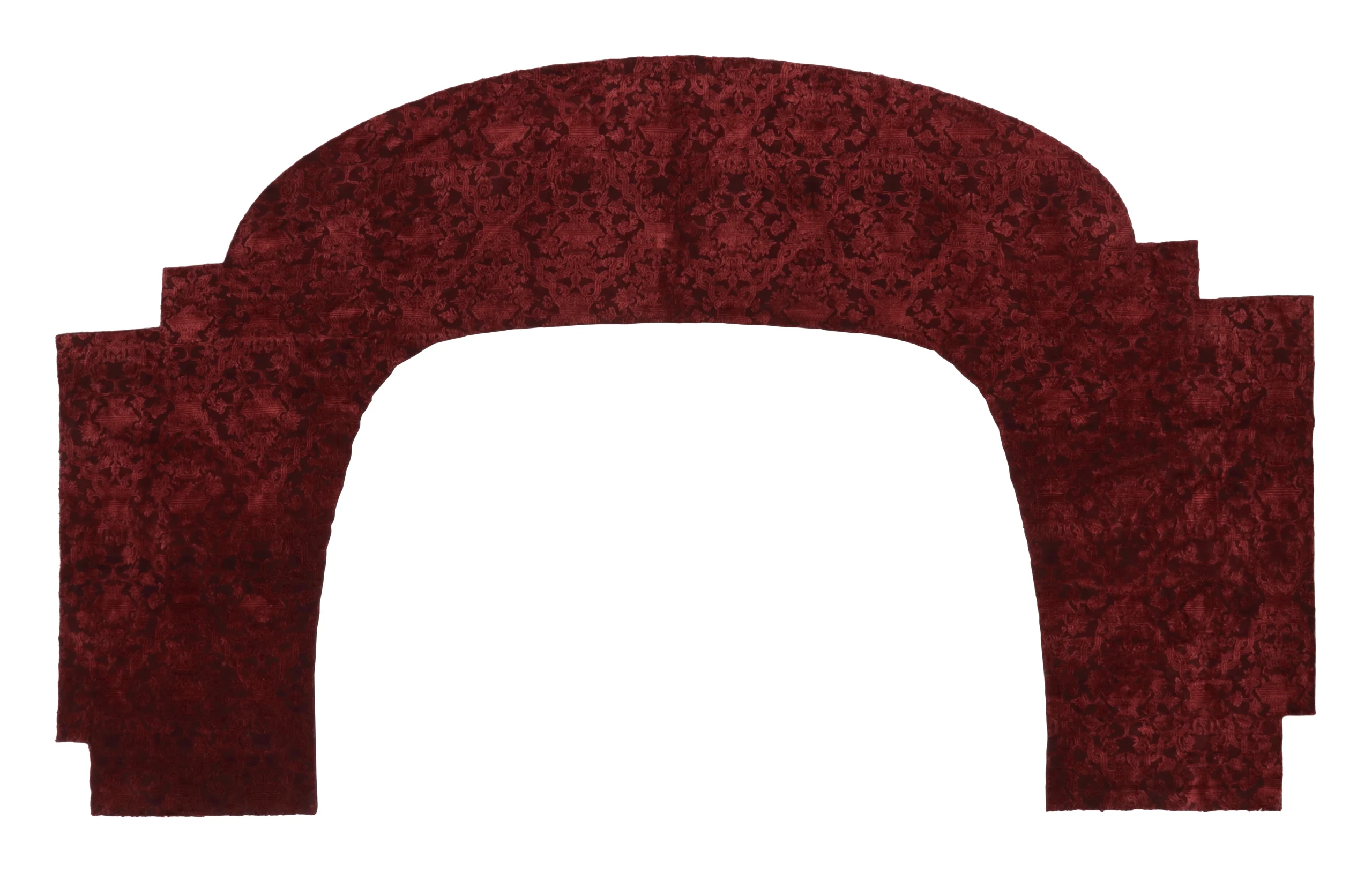 Custom U-Shaped Stair Landing Rug Fragment